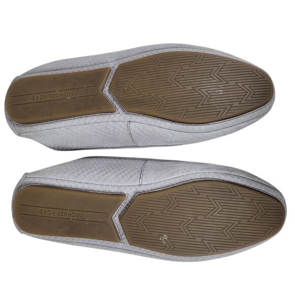 Michael Kors Gray Suede Quilted Ballet Flats Womens Size 9M Classic Logo Slip-On - Picture 6 of 8